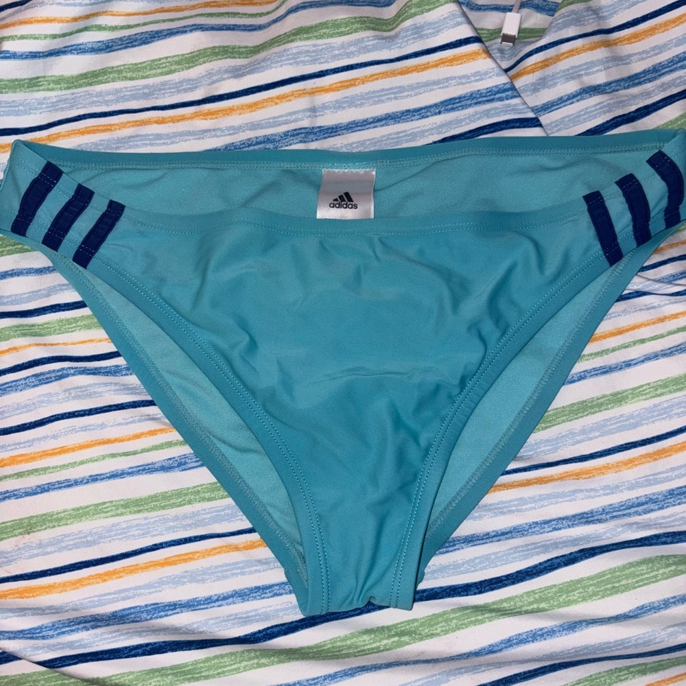 Adidas Blue Bikini with Sporty Stripes